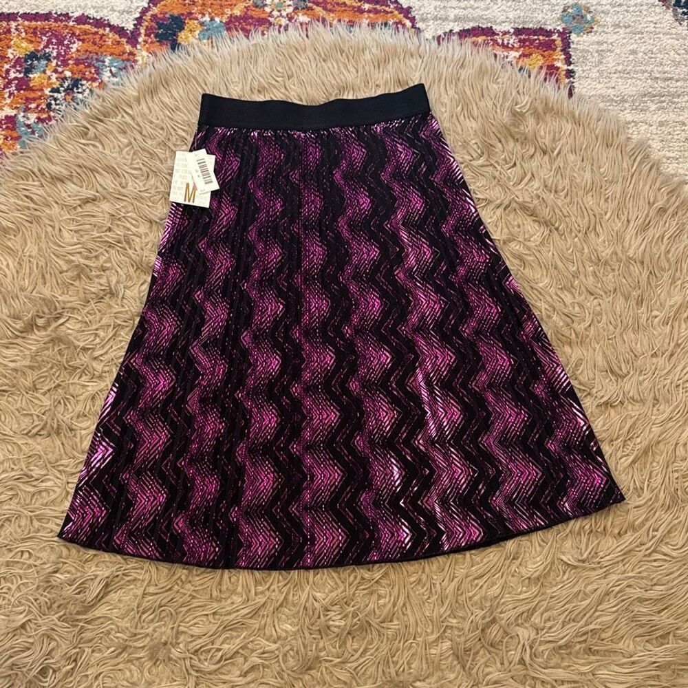 NWT LuLaRoe Jill skirt in a metallic violet medium
